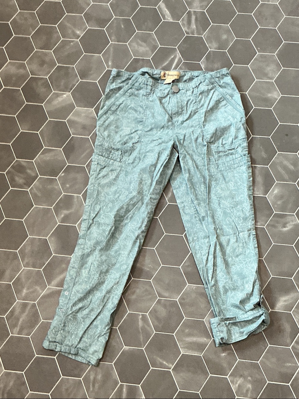 Democracy Men's Teal Cargo Pants